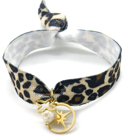 Armband Dames - Panter - Ster en Klaver - RVS - Goudkleurig