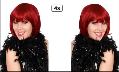 4x Boa zwart/zilver 180 cm. 50 gram - Gala thema feest festival party fun evenement Hollywood stars