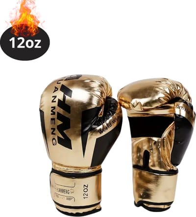 Nivard Bokshandschoenen - Kickboks Handschoenen - Boxing Gloves Set - Vecht Handschoenen - Heren - Dames - Goud - 12 oz