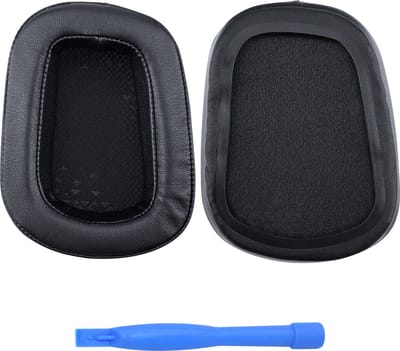 Vervangende Oorkussens voor Logitech G35, G230, G231, G233, G332, G430, G431, G432, G433, G533, G633, G633S, G635, G930, G933, G933S, G935 Hoofdtelefoon van MMOBIEL – Protein PU Oorkussens – Zwart