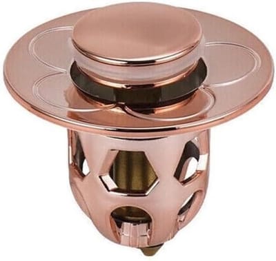 Gootsteenstop - Afvoerplug Afvoerstop - Verstopping Voorkomen - Volledig Koperen Stuiterkern - 34-40 mm - Roségoud