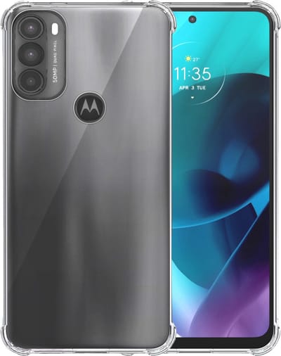 Telefoonhoesje Geschikt voor Motorola Moto G71 5G Transparant - Shockproof TPU Siliconen Case met Stootrand Doorzichtig - Smartphonica geschikt voor Motorola Moto G71 5G