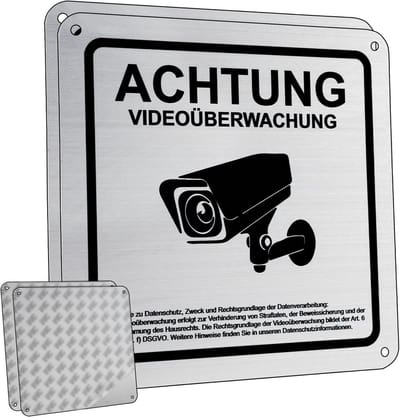 Veiligheidswaarschuwingsbord 15x15 cm - 2 stuks - Videobewaking privé gebied