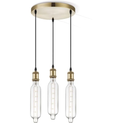 Home sweet home hanglamp Vintage brons 3L Tube - helder
