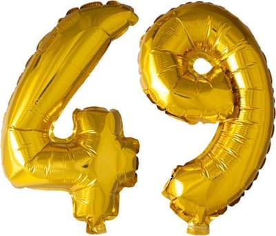 Folieballon nr. 49 Goud 41cm