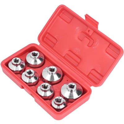 7-delige Oliefilterdop Dopsleutel Set 3/8  Aandrijving 24 27 29 30 32 36 38 mm Vervanging voor Benz