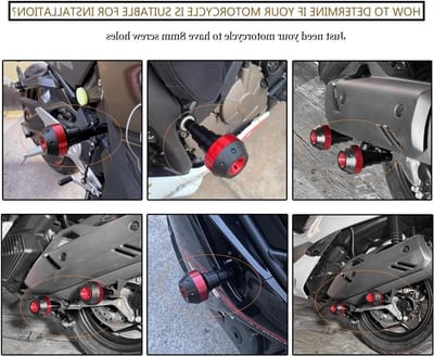 Motorfiets Crash Pads - Valbeschermers Motor - Motor Beschermen - Aluminium Legering - 8mm Gat - Blauw