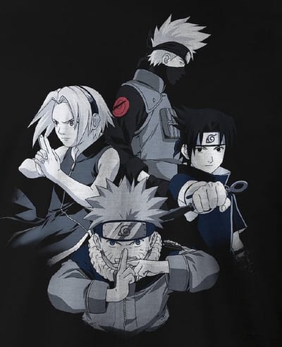 Naruto - Team Black T-Shirt - M