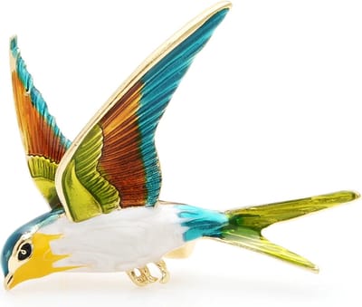 Broche 001 Groene Vogel