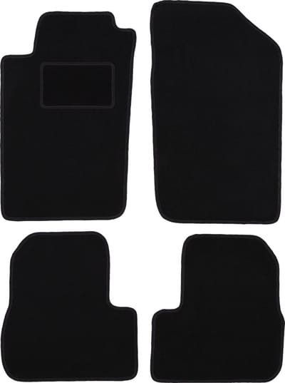 Zwarte veloursmatten voor: Peugeot 206 hatchback, SW, stationwagen, CC, cabrio (1998-2010)