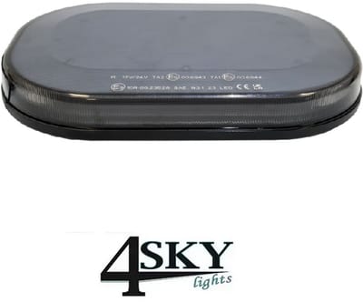 Led flitsbalk 53 watt met magneten R65 R10 gekeurd 248mm breed 3 flitspatronen geschikt voor 12V en 24V