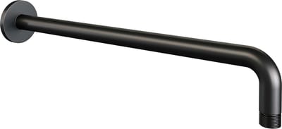 Brauer Black Carving thermostatische inbouw regendouche 3-weg omstelling SET 28 met 30 cm douchekop en gebogen muurarm en staaf handdouche en doucheslang en wandaansluitbocht mat zwart