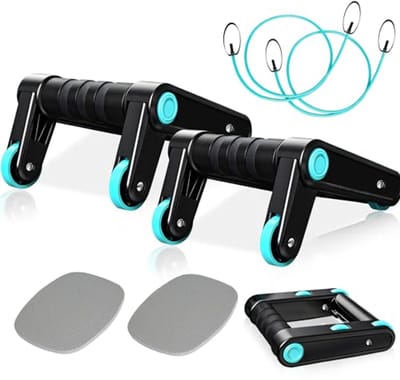 3-in-1 Buiktrainer met Weerstandsband en Push-up Grepen voor Effectieve Krachttraining