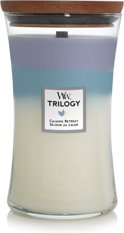 WoodWick Hourglass Trilogy Large Geurkaars - Calming Retreat - 130 branduren