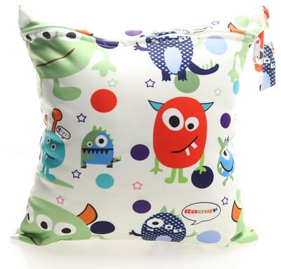 Strandtas met ritssluiting – Waterdichte strandtas – Luiertas – 28x30 cm –Klein monster SM27