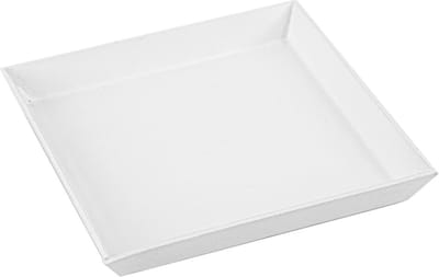 HomeBound by KY | Tray vierkant hammered wit | 10x10x2cm | wit dienblad vierkant hammered