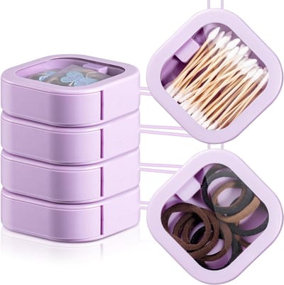 Haar Accessoire Organizer - Opbergdoosje Haarclips - Kleine Spulletjes Opbergen - Stapelbaar met Knipsleutel