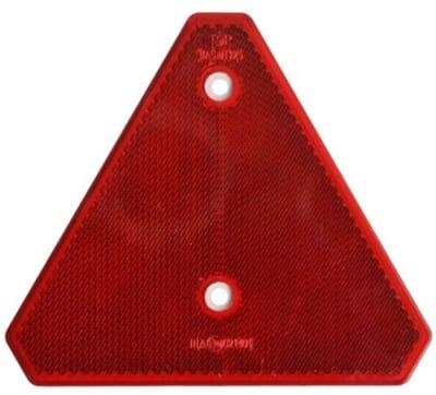 Rode afgeknotte driehoekreflector – 143 × 125 mm