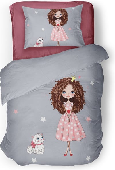 Eleganzzz Dekbedovertrek Kinderen Lana - Prinses Dekbedovertrek - Multi - Dekbedovertrek 140x200/220cm - Micropercal - Eenpersoons