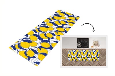 Keukenloper - Loper keuken - Citroen - Zebra - Fruit - Patronen - 150x50 cm - Keukenloper vinyl