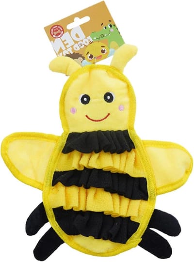 Snuffelmat Hond - Interactief Speelgoed - Stimuleer Instinct - Veilige Voedingsoplossing - 36x17x1 cm - Licht Geel