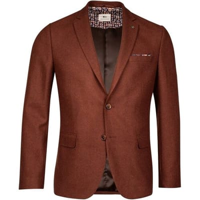 Giordano Colbert Robert Wool Mix Faux Uni Subtle Mélange  Brique / male