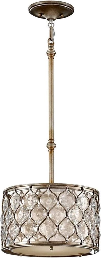 Landelijke Hanglamp - Steady Lighting - Glas - Landelijk - E27 - L: 31.8cm - Voor Binnen - Woonkamer - Eetkamer - Zilver