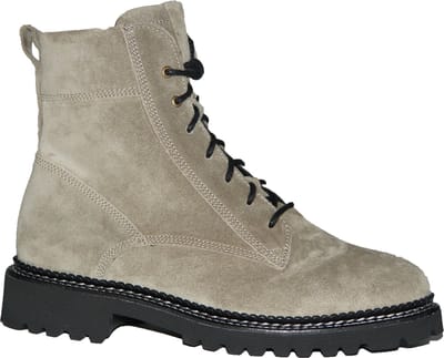 Durea Veterboots Dames / Laarzen / Damesschoenen - Suède - 9722 188 - Beige - Maat 8,5 (42,5)