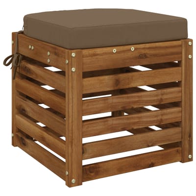 vidaXL - 1-delig - zitkussen - SOEST - 100% - Polyester - Taupe - 40 - x - 40 - x - 7 - cm