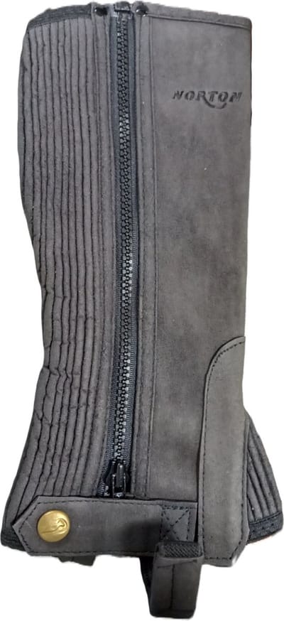 Norton minichaps - paard - neopreen - zwart - 8 jaar - lengte 30 cm