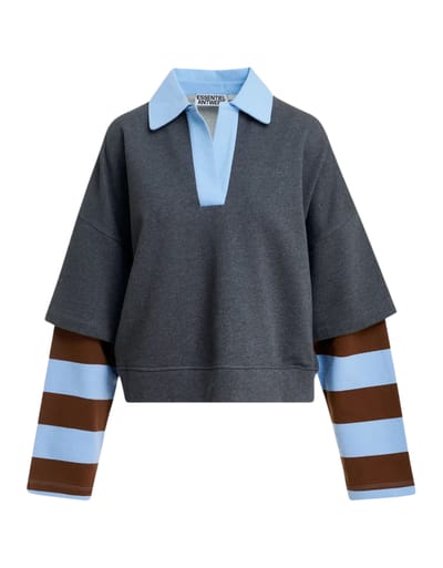 Essentiel Antwerp Polo Sweatshirt Polos Grijs Kantelou