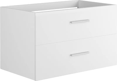 Vente-unique Zwevend wastafelmeubel - Wit - 80 cm - KAYLA