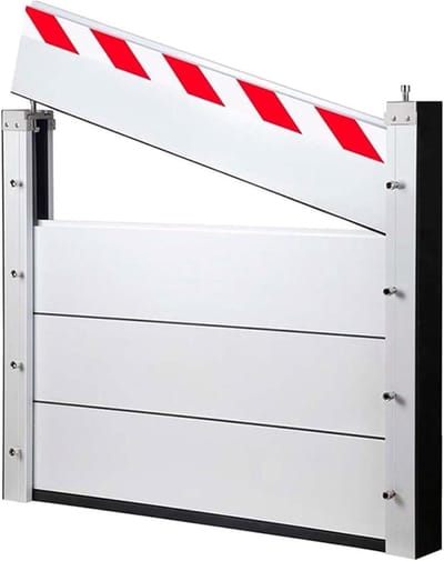 Waterkering Garage - Overstromingsbarrière Deur - Wateroverlast Voorkomen - Modulair Ontwerp - 95x20cm - Aluminiumkleurig