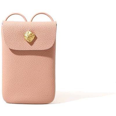 Eenvoudige Stijl Leren Mobiele Telefoon Tas voor Lente Dames Schoudertas met Leren Crossbody Kleine Tas voor Dames beige