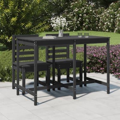 vidaXL - Tuintafel - 159,5x82,5x110 - cm - massief - grenenhout - grijs