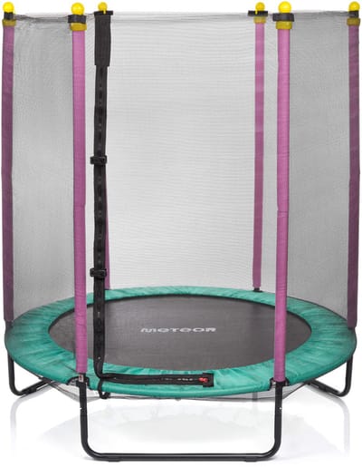 Meteor TRP-60 - Trampolines voor kinderen - 140 cm, mintgroen/roze