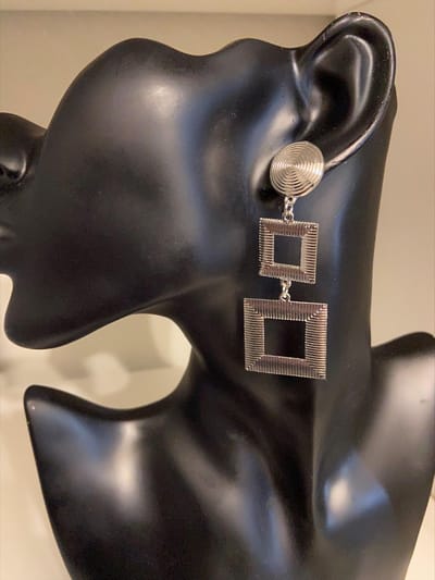 Getextureerde metalen geometrische oorbellen | Moederdag | Verjaardagscadeau| Cadeautje| Valentijnsdag| Kado | sieraden | vaderdag | oorbellen | oorsieraden