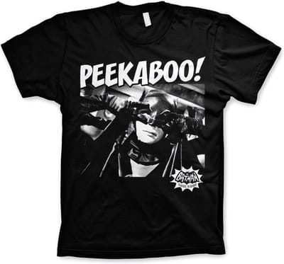 DC Comics Batman Heren Tshirt -S- Peekaboo! Zwart