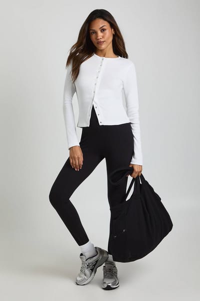 boohoo Dames Zwangerschapslegging met hoge taille | Zwart | Maat: 46