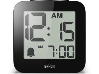 Braun BC25BP - Wekker - Digitaal - Sprekende Clock - Afgerond vierkant - Alarm - Snooze - Crescendo - LCD-Scherm - Licht - Zwart