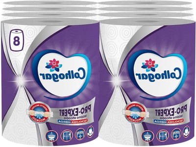 Keukenpapier Jumbo Rollen - Keukendoeken Absorberend - Huishoudelijke Taken - Hybride Technologie - 8 Rollen - Wit