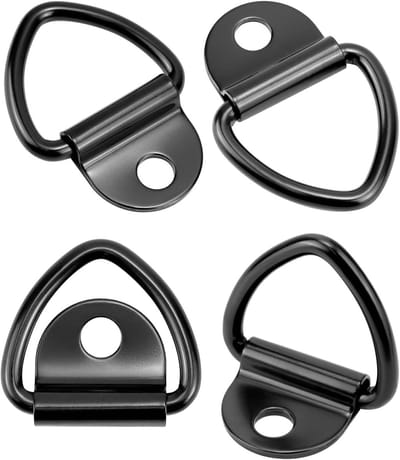 4-delige RVS Lashing Rings Set tot 450kg - Verstevigde Bevestigingsringen voor Trailers, Trucks en Boten - 85x62mm D-vormige Ringen