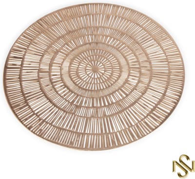 San Naila Tessera Placemats - 4-delig - Tafeldecoratie - Goud - Onderlegger - Luxe placemats - Hittebestendig - Antislip