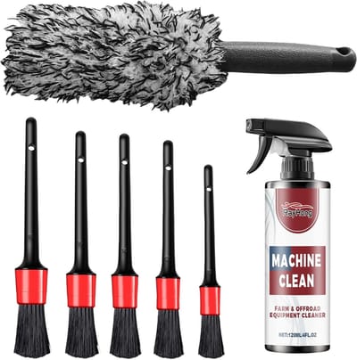 Car Cleaning - Car Care Kit - Rim Cleaner 120ml - Microfiber Rim Brush - Car Detail Cleaning Brushes - Rim Cleaning Kit voor Auto en Motor - Auto Schoonmaakset