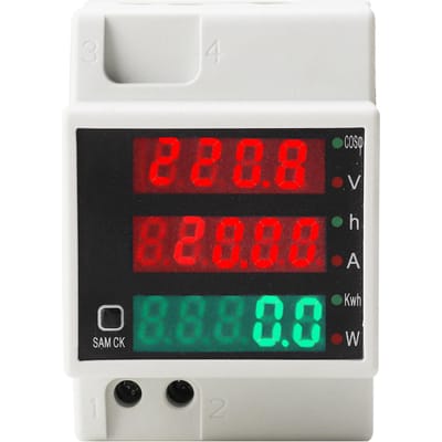 AC80-300V 100A Digitale Energiemeter DIN Rail Multimeter Elektrische Vermogensmeter kWh Meter wit