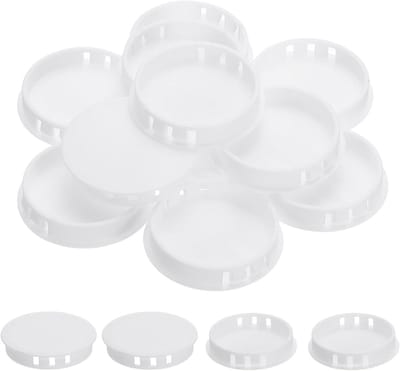 Kunststof Gatpluggen - Schroefgat Afdekking - Meubels Afwerken - Verdikte Duurzame Nylon - 55mm Gat Diameter - Wit