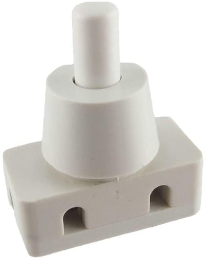 Inbouw Drukschakelaar - Lamp Schakelaar - Verlichting Aanpassen - 1-polig Schakelsysteem - 10mm Inbouw - Wit