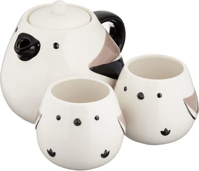 Sierlijke Theepot en Theekopjes Set - Ouder-Kind Ontwerp - 600ml Kan & 180ml Kopjes