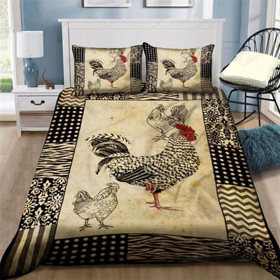 Boerderij Kip Koning Koningin Dekbedovertrek Haan Gans Eend Beddengoed Set Voor Kinderen Tieners Volwassenen Boerderijdieren 2/3 stuks Zachte Dekbedhoes AU Queen(210x210cm)