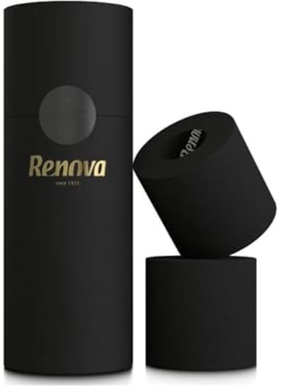 Luxe Geparfumeerd en Gekleurd Toiletpapier 3-Rol Tube (Zwart)